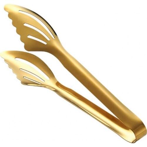 Comfortable Food Clip Anti-scald Multi-use Stainless Steel Cooking Butterfly Wing Steak Cake Barbecue Tong Clamp for Home Silver