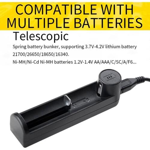 Universal Charger 18650 Lithium Battery Charger 26650 21700 18340 C1 Smart NiMH Battery Charger