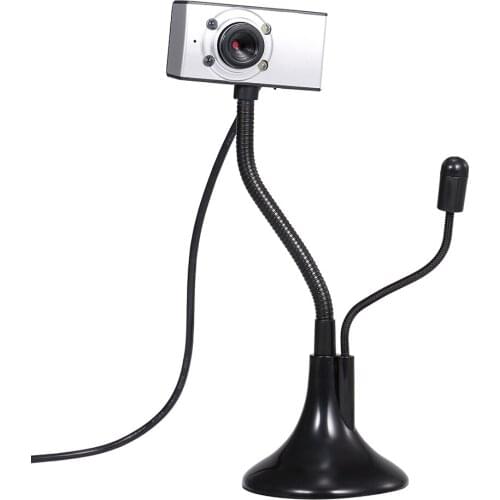 480P Drive-free Web Camera USB Webcam with Microphone Light Supplement Lamp for Desktop Computer Laptop Plug and Play