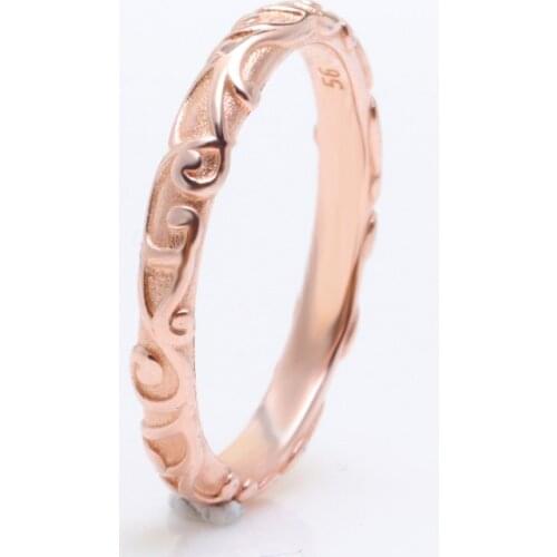 CTR1 Sterling Silver Lovers Wedding Rings Anillos Women Zircon Crystal Queens Crown Opening Bridal Rings