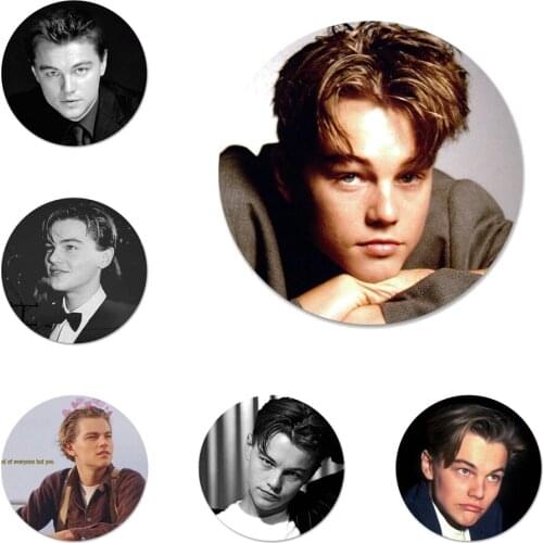 Leonardo DiCaprio young Super Star Badge Brooch Pin Accessories For Clothes Backpack Decoration gift