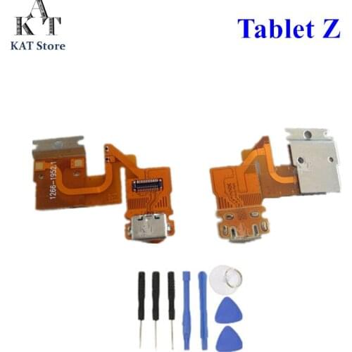 KAT For Xperia Tablet Z SGP311 SGP312 SGP321 USB Dock Charging Connector Port Flex Cable Ribbon Replacement Part + Tools 10Pcs