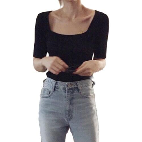 2020 Summer Shirts Women Knit Summer Shirt Short Sleece Women T-Shirts T04