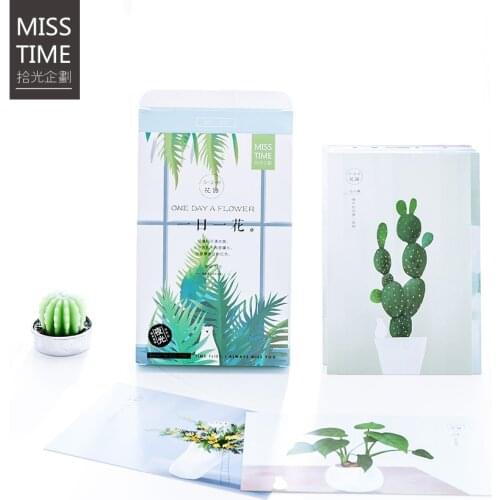 30 Pcs/LOT One day a flower Postcard /Greeting Card/Wish Card/Christmas and New Year gifts