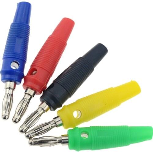 5PCS 4mm Plugs pure copper Gold Plated Musical Speaker Cable Wire Pin Banana Plug Connectors 600V Max20A