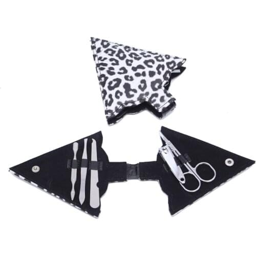 5 in 1 Soft Cover Professional Manicure Pedicure Set For Women Men Girl Boy Holiday Birthday Christmas Gift Present