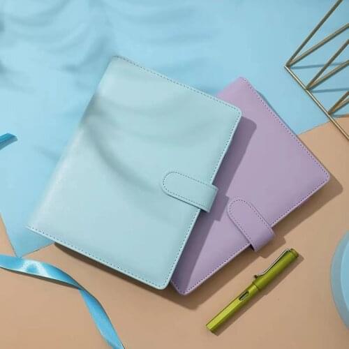 A6/A5 PU Leather Binder Notebook Cover Simply Style Diary Agenda Travel Planner Bullet Cover School Stationery