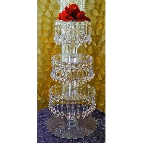 Acrylic 3 tiersl Cake Stand - Wedding Centerpiece - Wedding crystal cake display- Wedding Decoration Party Supply