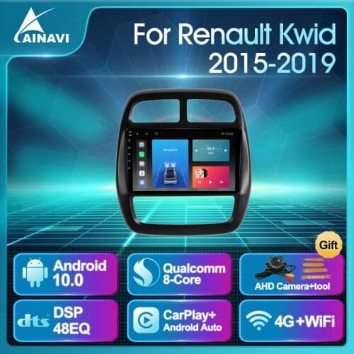 Car Radio Android 10.0 QLED For Renault Kwid 2015-2019 Auto Stereo Multimedia Video Player Navigation GPS Android Auto Carplay