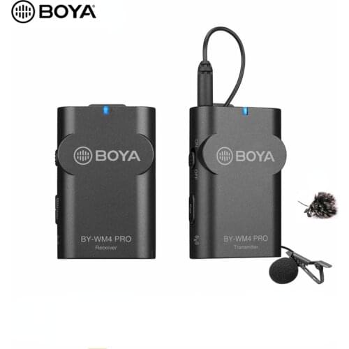 BOYA BY-WM4 Pro K1 2.4G Wireless Microphone for iPhone Smartphone DSLR Camera Camcorder PC Youtube Vlog Recording Mic