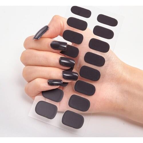 Nail Novidades Designer Nail Decals Pure Solid Color Decals Plain Stickers Nail Accesoires Nail Decoration Women Salon