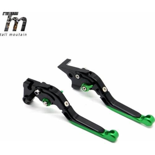 For KAWASAKI Z800/E Version 2013 2014 2015 2016Green Motorcycle CNC Adjustable Folding Extendable Brake Clutch Lever