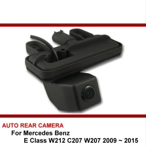 For Mercedes Benz E Class W212 C207 W207 2009 ~ 2016 Trunk handle HD CCD Car Parking Reverse Rearview Backup Rear View Camera