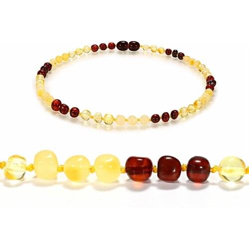 HAOHUPO Top Quality Cherry Gold(Lemon) Nature Baltic Amber Necklace Wholesale Original Necklace Men Handmade Necklace Children