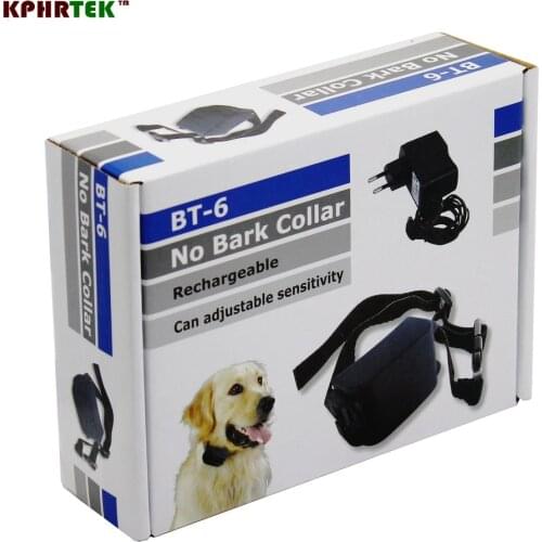 Hot No Bark Anti Bark Collar BT6 Rechargeable Bark Terminator Advanced Bark Control Shock Vibra Dog Training Collar BT-6