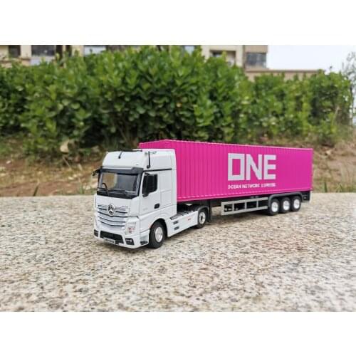 Collectible Diecast Toy Model Gift 1:50 Scale MERCEDES-BENZ Actors Tractor Trailer One Container Transport Truck Vehicles