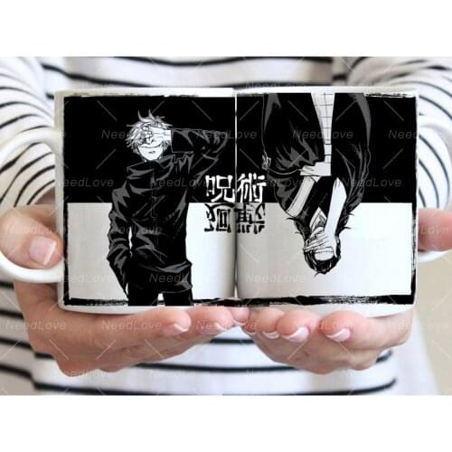 Jujitsu Kaisen Satoru Gojo Getou Suguru Mug White 11oz Ceramic Coffee Cup Gift