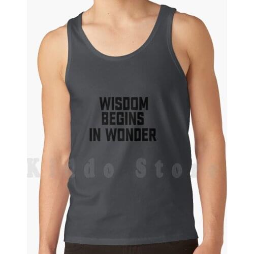 Wisdom Begins In Wonder tank tops vest 100% Cotton Colour Coloured Planets Colourful Colourful Planets Comet