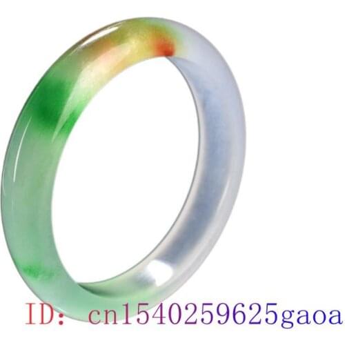 Jade Bangle Bracelet Charm Gifts Jadeite Color Women Jewelry Amulet Fashion Men Chinese Natural