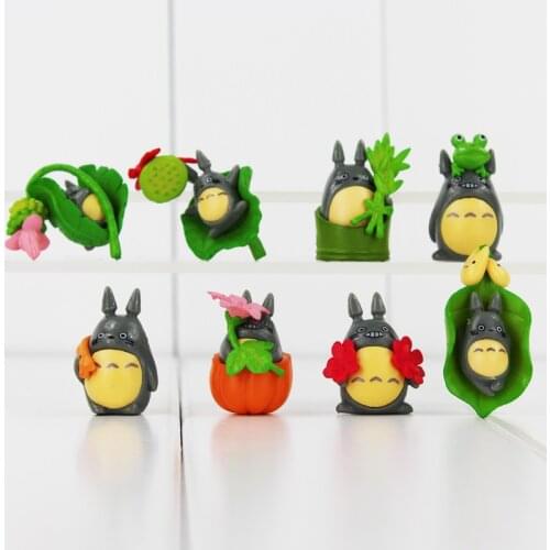 New arrival 8pcs Hayao Miyazaki My neighbor Totoro Hayao Miyazaki PVC Figure free shipping