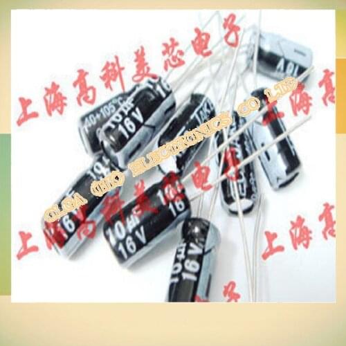New motherboard aluminium electrolytic capacitor 10 uf 16 v / 5 x11mm into 10 only 3 5 * 11 mm