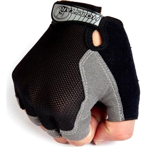 One Pair Cycling Half-Finger Gloves Anti Slip Outdoor Sport Sun Protection Cycling Gloves Mesh Fabric Sport Bicycle Accessories