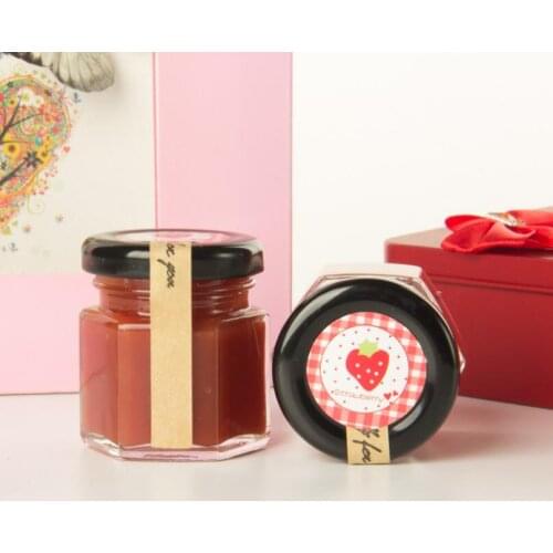 Wholesale 45ml transparent glass bottles jam jars honey food sealed storage tank for wedding LX1072