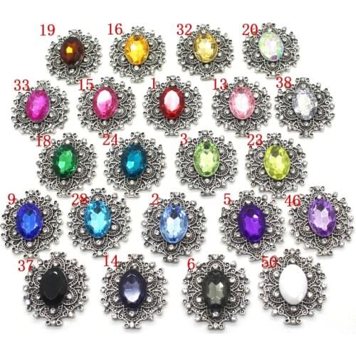 Wholesale25*28mm10Pcs/Lot Beautiful and durable Alloy Retro Button Mix DIY Wedding Decor Flat Back Metal Accessories Cheap Suppl
