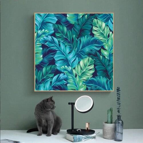 Large Tropical Leaves Posters And Prints Banana Leaf Wall Art Canvas Painting Pictures Minimalist Nordic Decoration Home