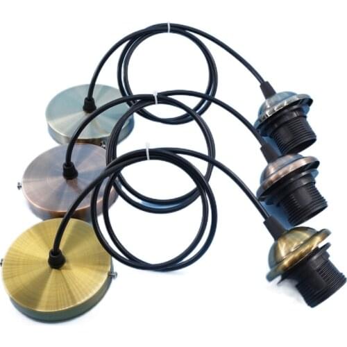 E27 Lamp Hanging Lamp Wire Lamp Holder 100cm Cord Wire Hanging Lamp Accessories DIY Hanging Lamp Cap Living Room Decoration