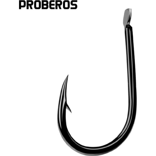 PROBEROS Iseama fishhook 1#-15# single hook High Qulity Fishing Hook 200PC black color Single Big Hook