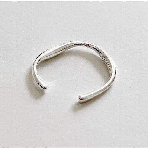 Real 925 Sterling Silver Geometric Line Rings For Women Best Friends Gift Accessories, Elegant Finger Ring Female Jewelry 2021