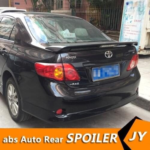 For TOYOTA Corolla Spoiler 2006-2013 Corolla spoiler High Quality ABS Material Car Rear Wing Primer Color Rear Spoiler