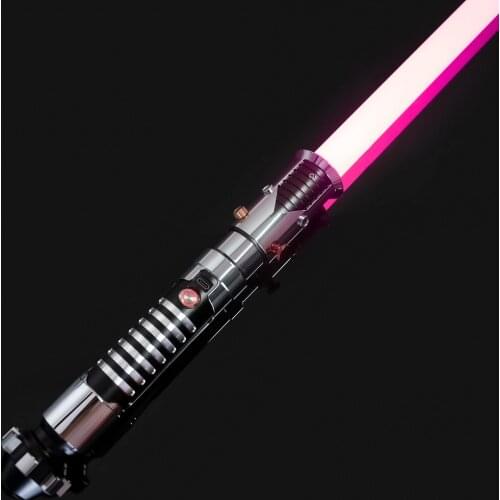 DamienSaber New RGB Lightsaber Smooth Swing Proffie Soundboard Sabers Heavy Dueling Handle With LED Color Volume Sound Adjustmen
