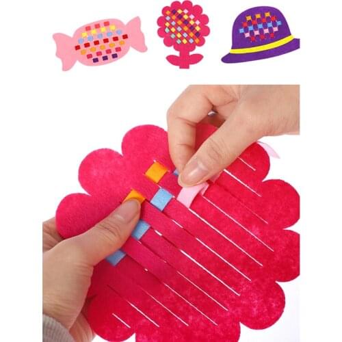 Montessori DIY Weave Cloth Early Learning handmade Crafts toy Kindergarten Manual Teaching Baby Educational Toys For Children