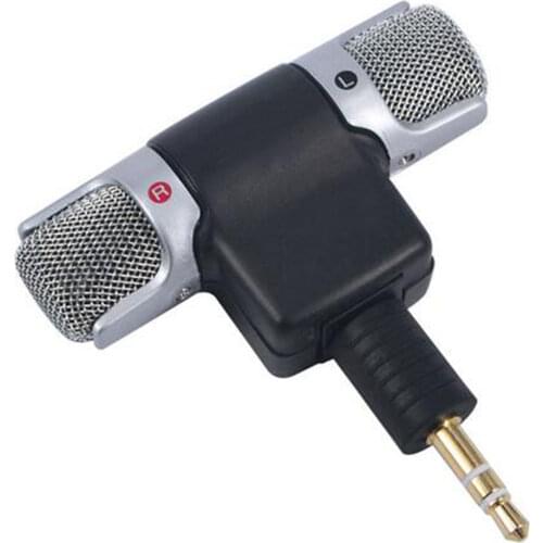 High Performance 3.5mm Jack Portable Mini Mic Digital Stereo Microphone for Recorder Mobile Phone Sing Song Karaoke