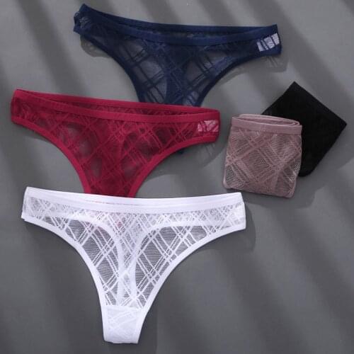 Finetoo Women sexy thongs lace breathable underwear ladies briefs hollow head teen girls g-string femme lingerie cute M-XL