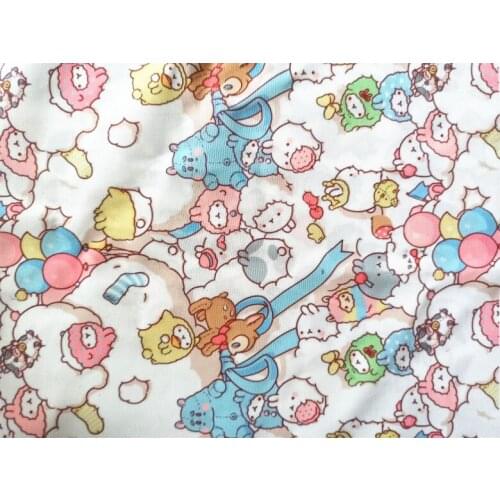 145cm Width Corner Creature Pattern Greetings Printed Canvas Fabric For Cushion Cover/Handbag/Slipcover DIY Sewing