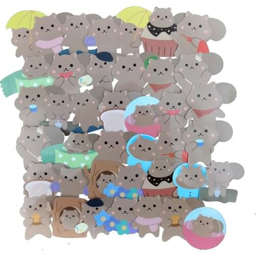 40Pcs Cute Big tailed squirrel 2021 cartoon Skateboard Laptop Luggage Fridge Phone Car Styling DIY Decal Sticker