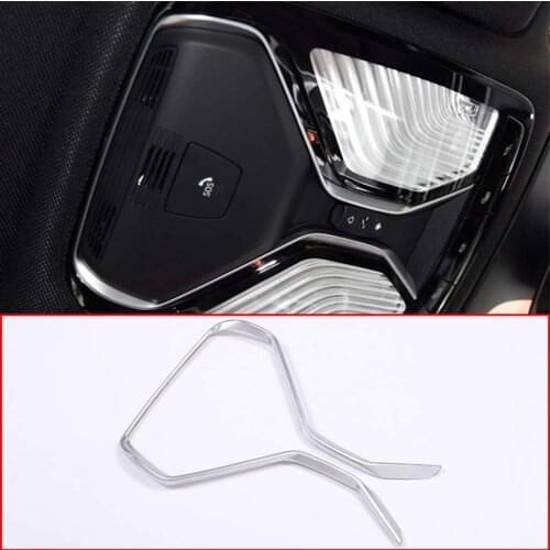 ABS Plastic Roof Reading Lamp Frame Trim Cover Car Accessory Matte Silver For BMW X4 G02 2018, For BMW 5 Series G30 2017 2018