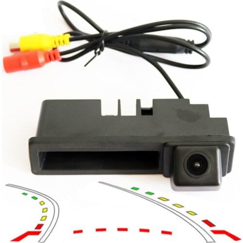 CCD HD Car Trunk handle Dynamic Trajectory Tracks Rear View Camera For Audi A3 A4 A6 A8 Q7 A6L parking backup camera waterproof