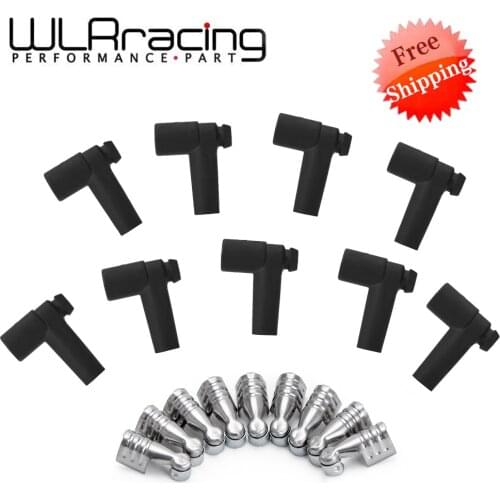 Free Shipping - 9 pcs Universal Hei Style Distributor End Spark Plug Wire Rubber Boots & Stainless Steel Ends