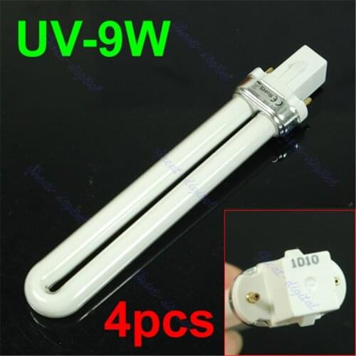 Nail Art UV Machine Tube Dryer Lamp Dryers 4 PCS 9W U-shape Nail Art Equipment Mini White Electric Manicure Tools