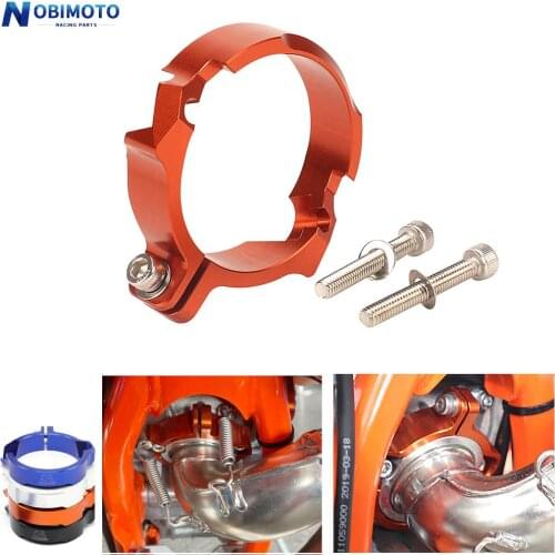 Motorcycle Exhaust Tip Muffler Pipe Clamp With Flanges For KTM Husqvarna 250 300 TE TC TX EXC XC SX XCW XC-W Six Days XC-W TPI
