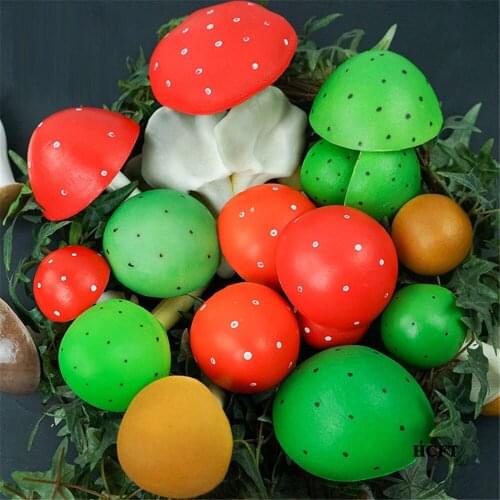 Fake mushroom swamm cap fungus tiger lily buds model Kitchen cabinet hotel restaurant store shop decor artificial vegetables