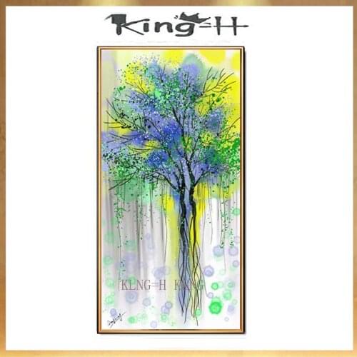 Oil Painting By Handpainted Modern Abstract Tree Canvas Painting Wall Art Pictures For Living Room Home Decor Gift Frameless
