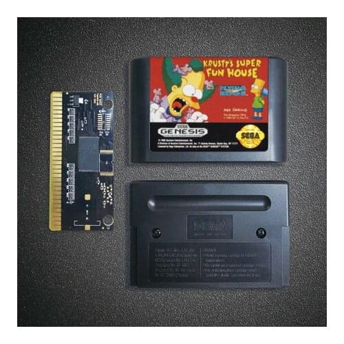 Krustys Fun House - 16 Bit MD Game Card for Sega Megadrive Genesis Video Game Console Cartridge