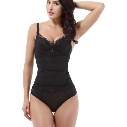 Colombian Waist Trainer Women Zipper Neoprene Plus Size Postpartum Belly Band Slimming Corset Body Shaper Back Compression Belt