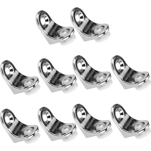 10 X L Shape Right Angle Glass Panel Shelf Clamp Holder Bracket Support Clip