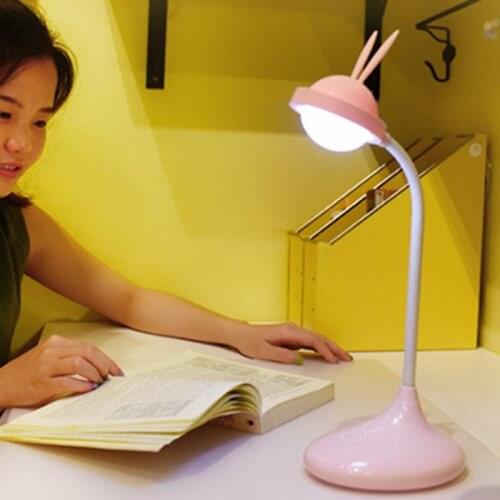 Cute rabbit control eye color learning to read replacement lamp 360 degree adjustment angle Drop shipping